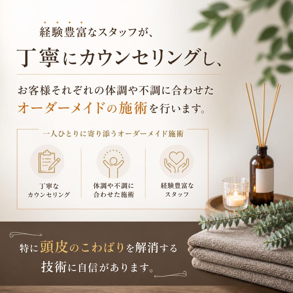 こだわりの施術