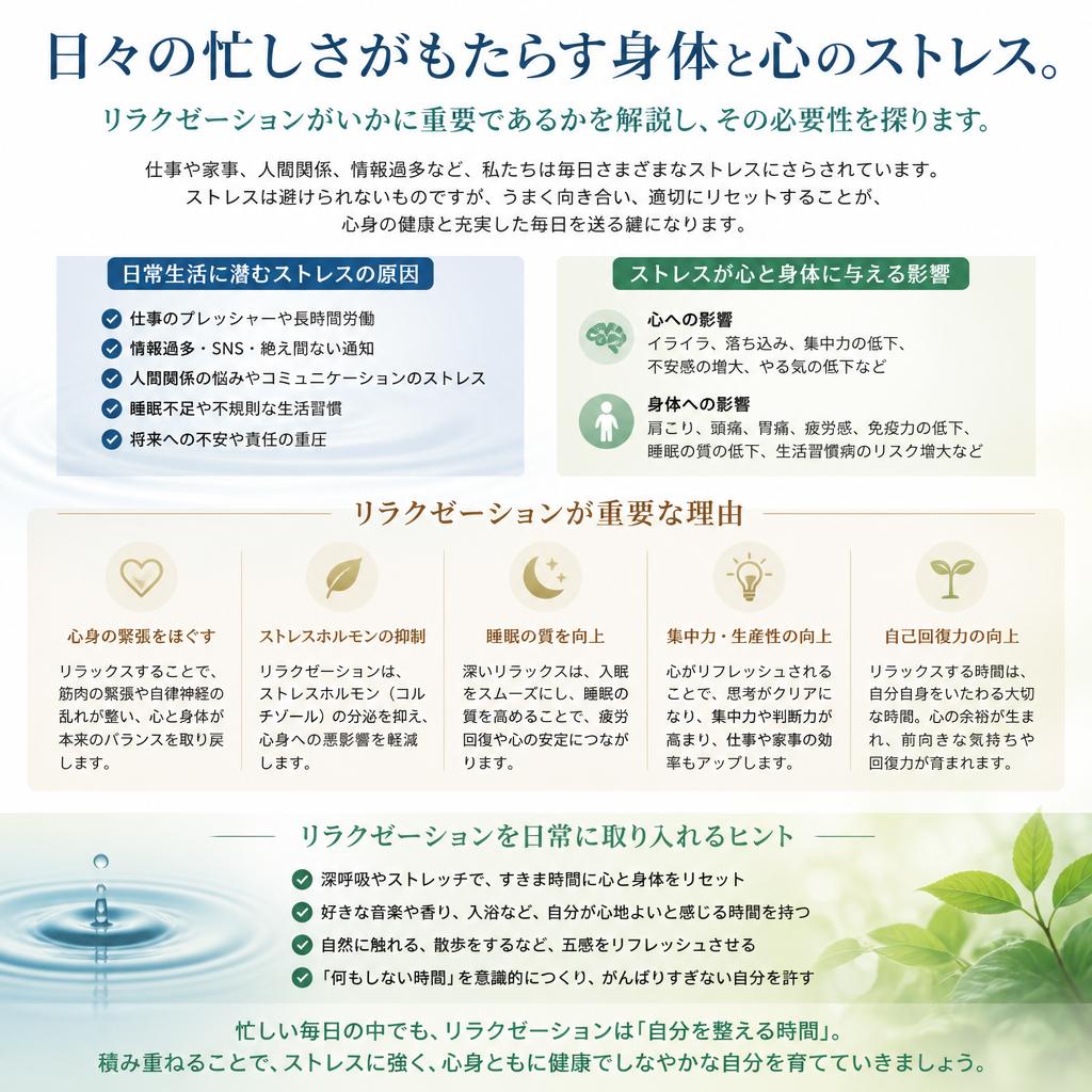 リラクゼーションの重要性