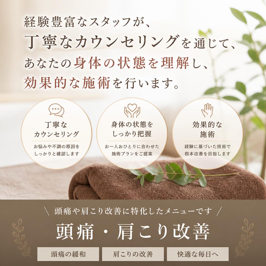頭痛・肩こりのお悩み解消法