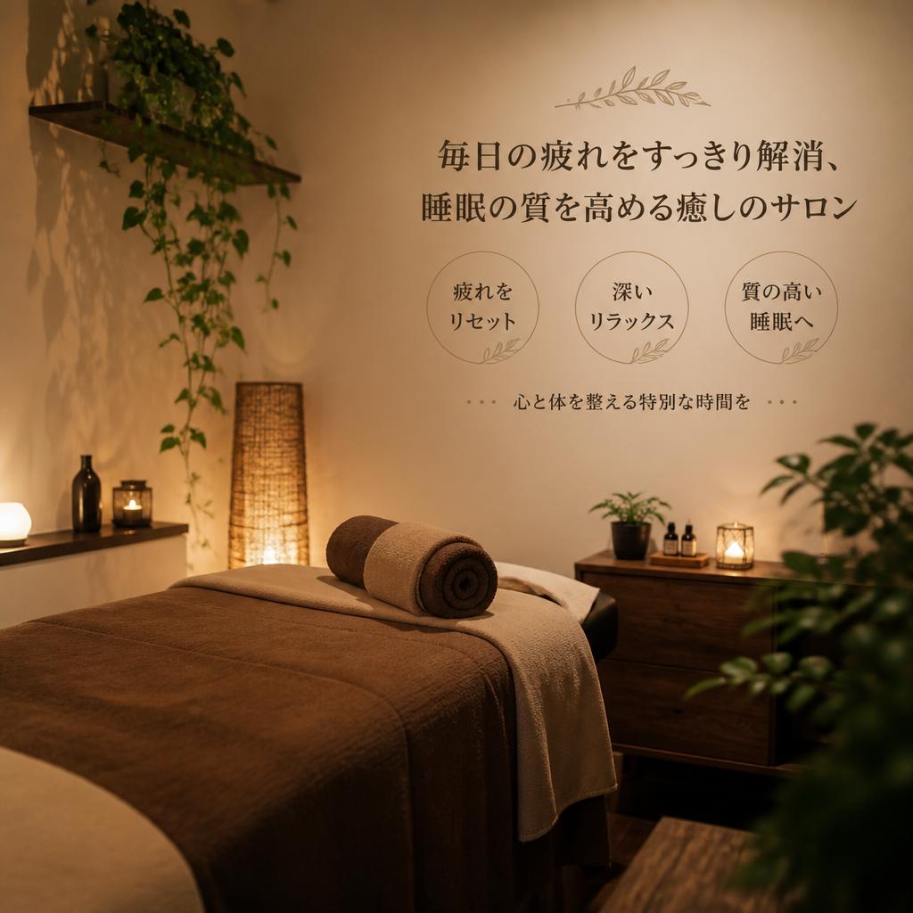 毎日の疲れをすっきり解消、睡眠の質を高める癒しのサロン