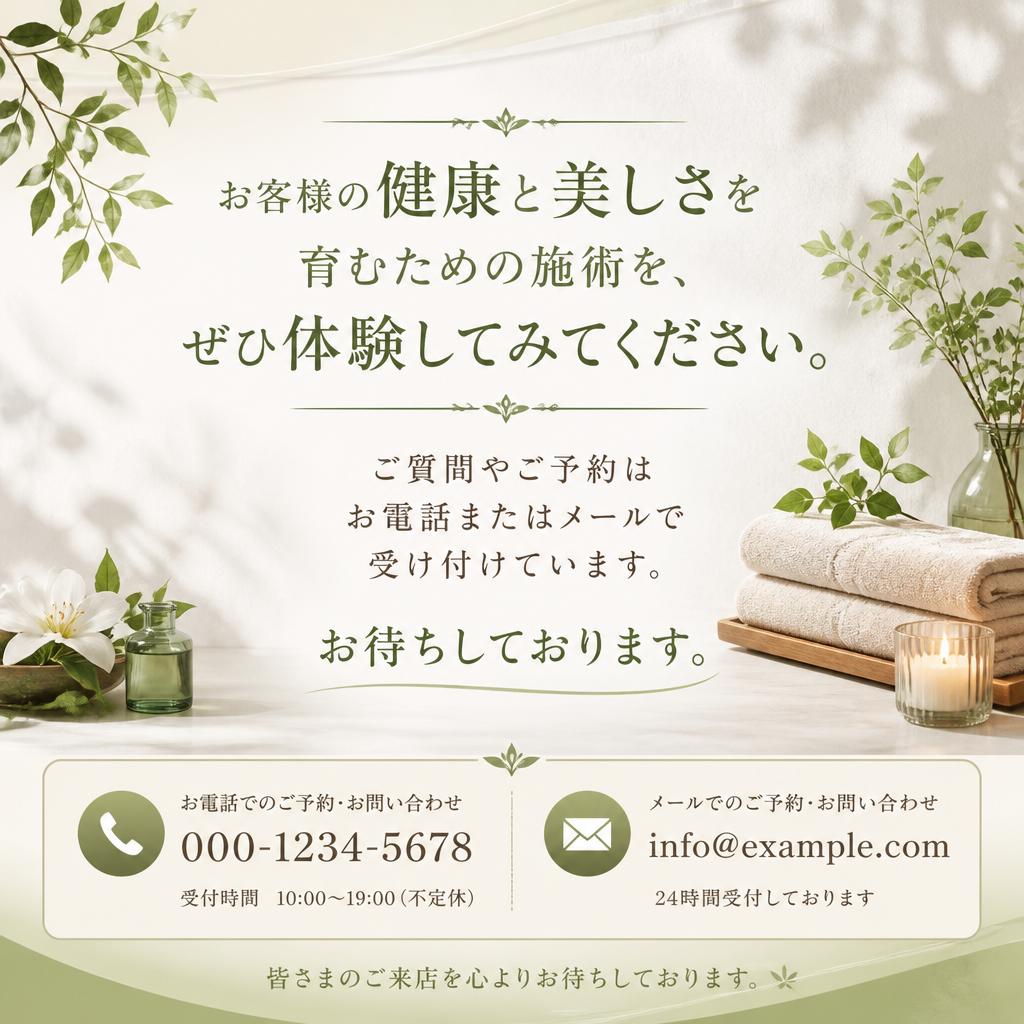 今すぐご予約を！