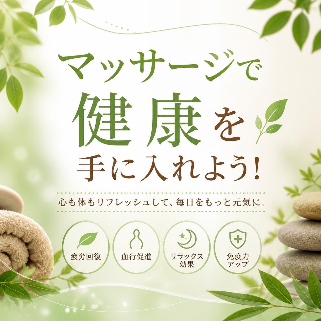 マッサージで健康を手に入れよう！