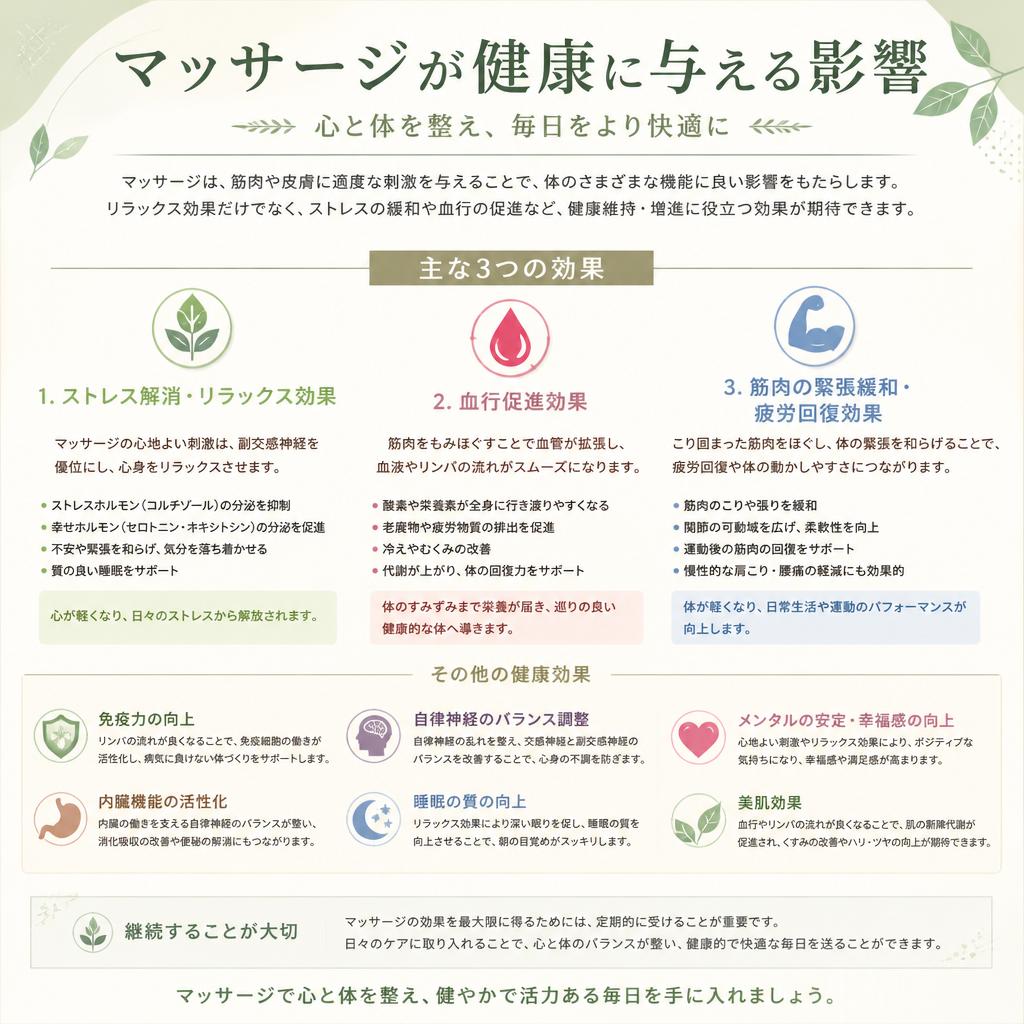 2. 健康維持に欠かせないマッサージ
